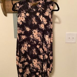 Floral cold shoulder dress
